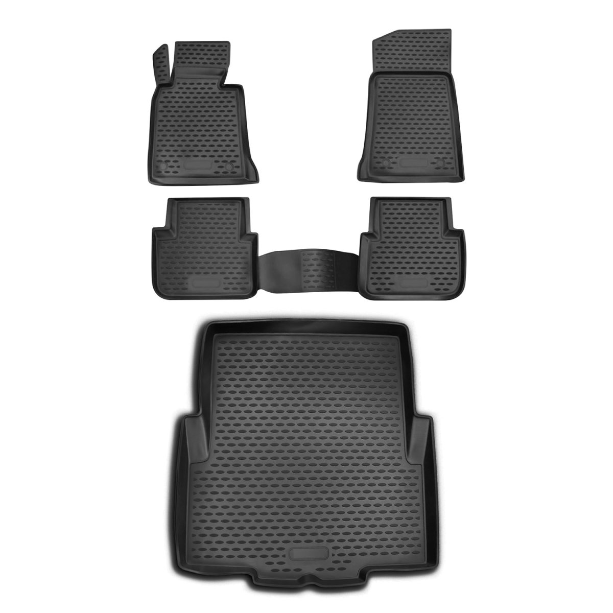 BMW 3 Series 3D Floor-Trunk Mats - Omac - Black - '99-'07